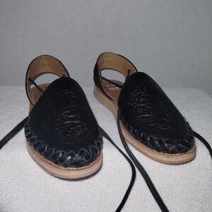 Genuine Leather Mexican Lace Up Sandals